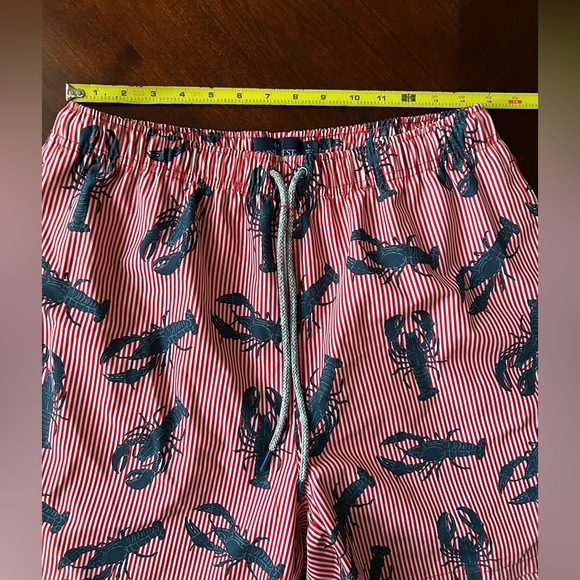 RAINFOREST Red and Blue Swim Trunks with Nautical Lobster Print size L - Picture 4 of 8